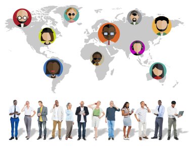Global Community, World, People and Social Networking,