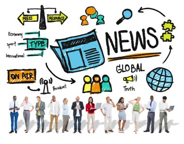 News Journalism, Information Publications Update, Media Advertisement clipart