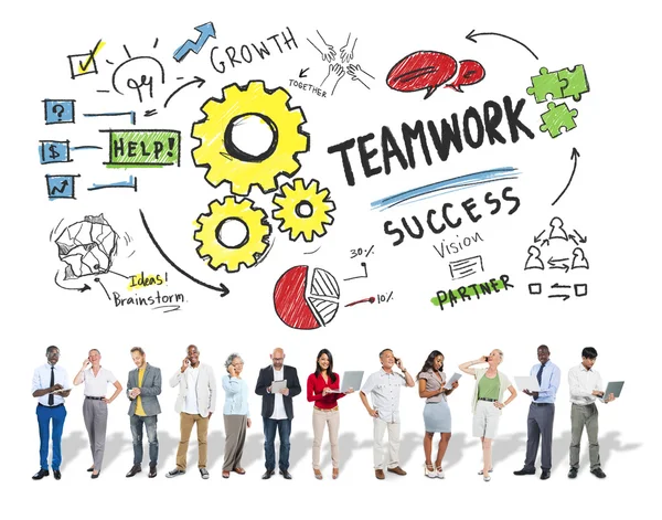 Vielfältige Menschen und Teamwork-Konzept — Stockfoto