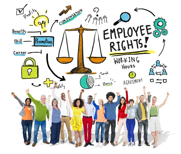 Άνθρωποι και έννοια δικαιώματα εργαζομένων — Φωτογραφία Αρχείου