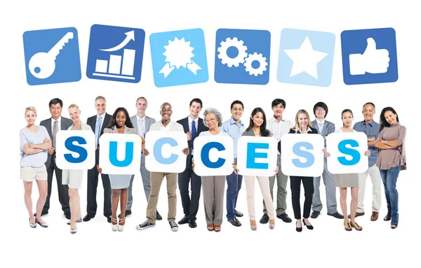 Udanego biznesu ludzi, pracy zespołowej, sukces, strategii — Zdjęcie stockowe