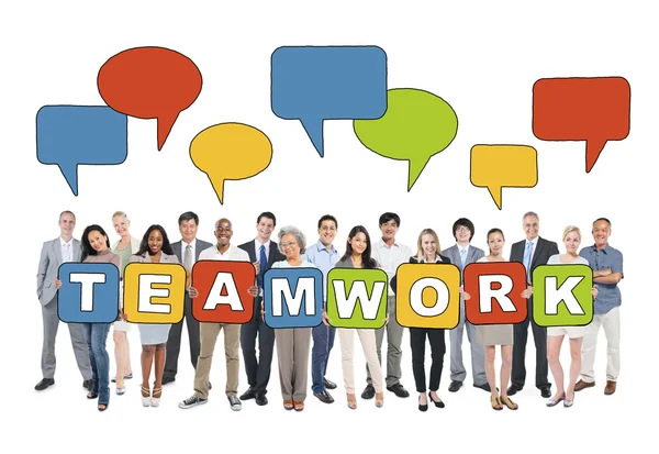 Geschäftsleute und Teamwork-Konzepte — Stockfoto