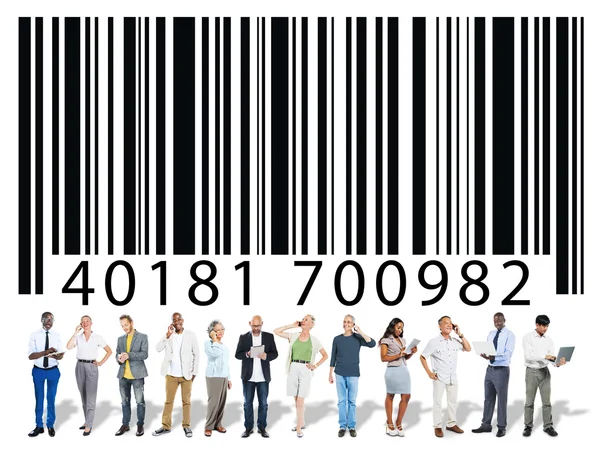 Bar Code, ταυτότητα μάρκετινγκ, δεδομένα, κρυπτογράφησης — Φωτογραφία Αρχείου