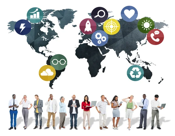 Global Communication, World Connections, Network Concept — Stock Photo, Image