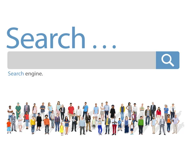 Diverse people and Search Browse Concept — Stock Photo, Image