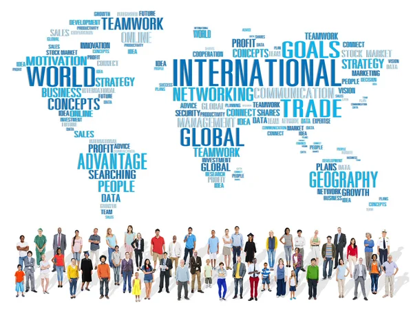 Olika människor och internationella koncept — Stockfoto