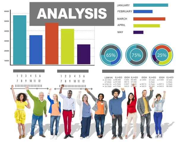 Analyse von Informationen, statisches Konzept — Stockfoto