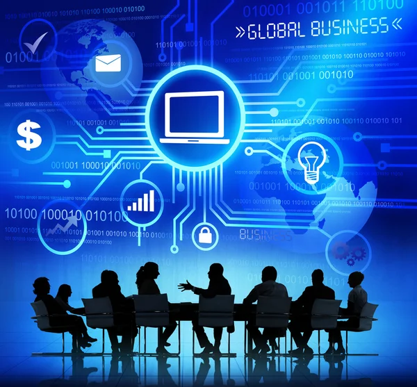 Geschäftsleute und globale Geschäftskonzepte — Stockfoto