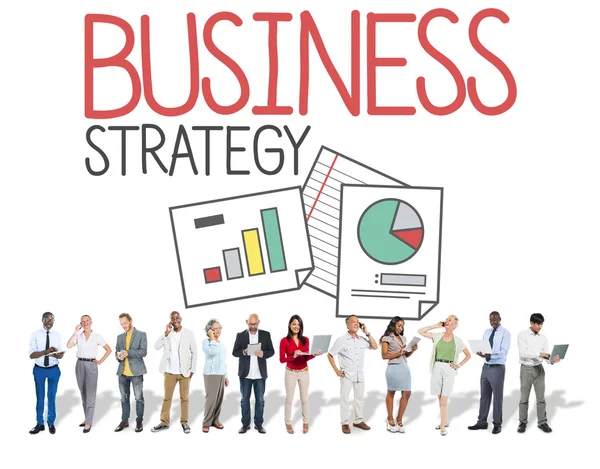 Разработка стратегии, целевой маркетинг, видение и бизнес-планирование — стоковое фото