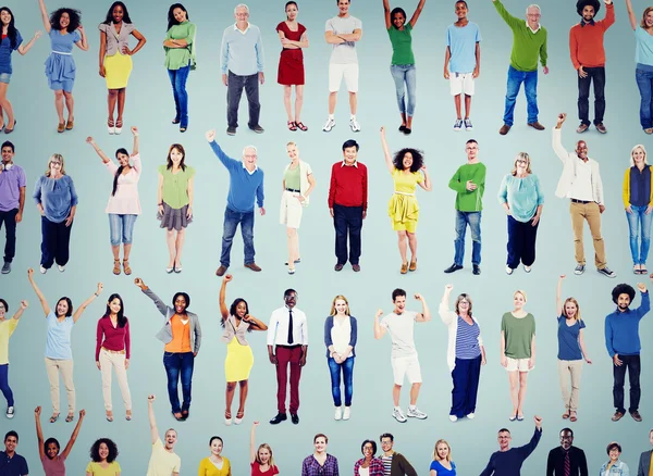 Personas Casuales Multiétnicas, concepto de unidad — Foto de Stock