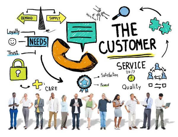 People and Customer Service Concept — Stock Photo, Image