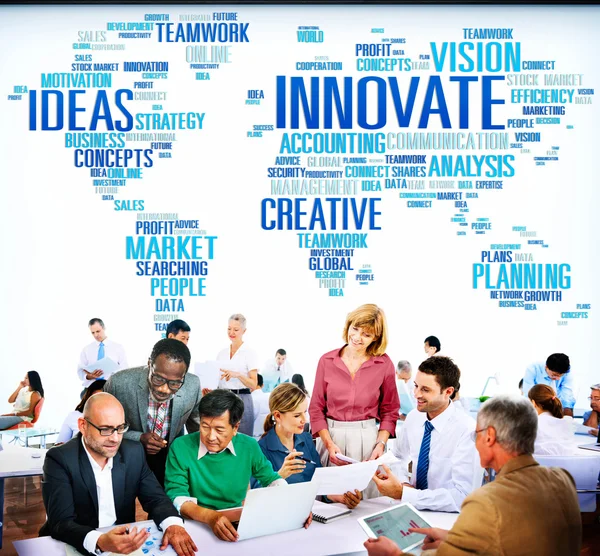 Innovera, idéer, Inspiration och uppfinning kreativitet — Stockfoto