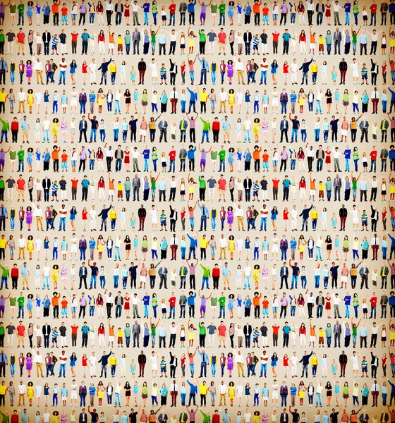 Multiethnische Menschen, Zusammengehörigkeitskonzept — Stockfoto