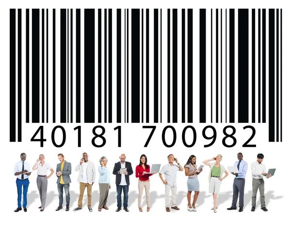 Bar Code, ταυτότητα μάρκετινγκ, δεδομένα, κρυπτογράφησης — Φωτογραφία Αρχείου