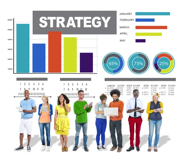 Strategia, Marketing e Solution Vision Concept — Foto Stock