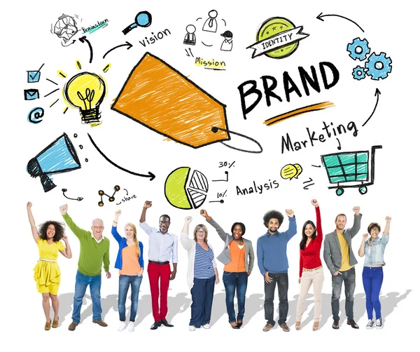 Celebrazione delle persone e concetto di marketing — Foto Stock