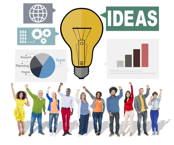 Gente e ideas Gráfico de creatividad — Foto de Stock