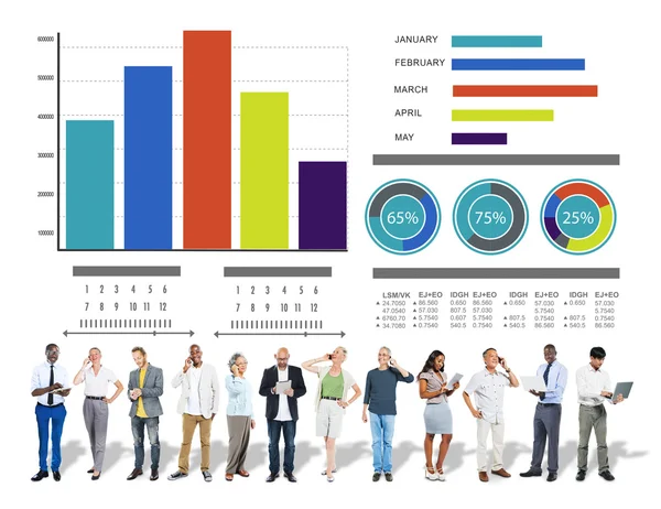 Business mensen marketingstrategie, digitale communicatie — Stockfoto