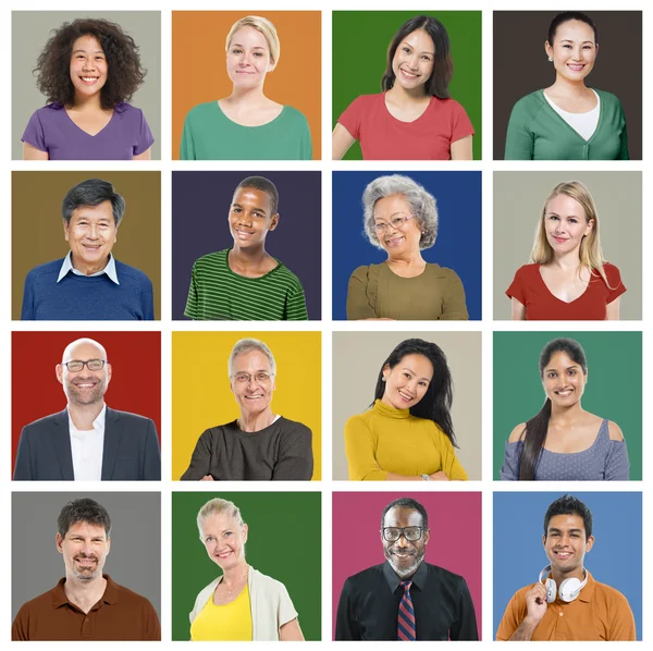 Caras de diversidad, concepto comunitario —  Fotos de Stock