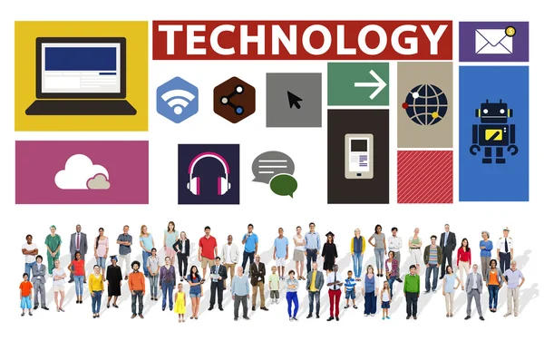 Diverse people and Technology Concept — Stock Photo, Image