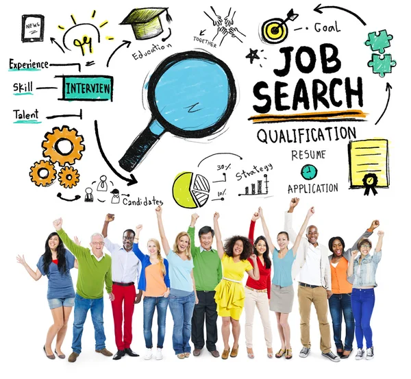 Communautair Job Search Concept — Stockfoto