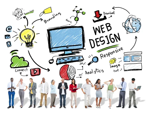 Content, Creativity and Digital Graphics, Layout, Webdesign of Webpage — Φωτογραφία Αρχείου