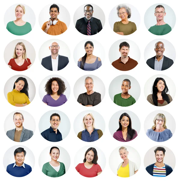 Mensen Multi-etnische diversiteit Concept — Stockfoto