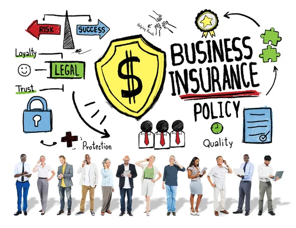 Multiethnic People Communication, Safety or Risk, Business Insurance — Stock Photo, Image