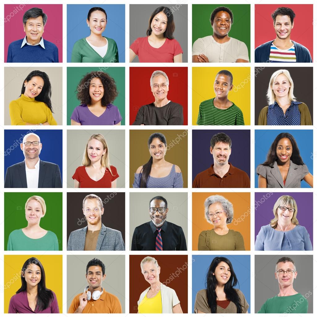 Diversity of people Faces,  Portrait, Community