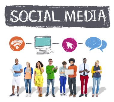 Sosyal medya ve teknoloji kavramı