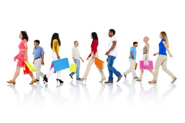 Alışveriş sırasında ile insanlar