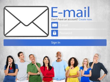 farklı insanlar ve e-posta kavramı