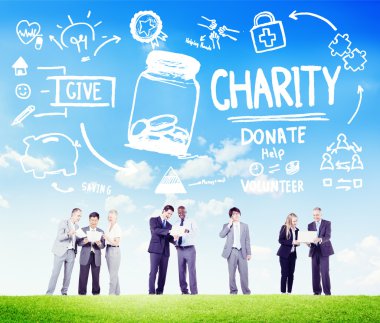 İş insanlar tartışma sadaka