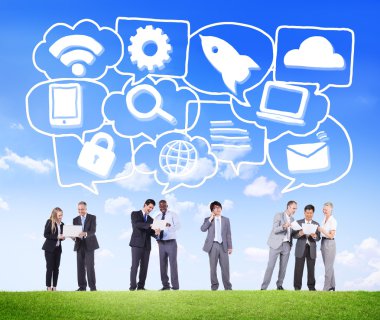 İş adamları ve medya iletişim teknolojisi