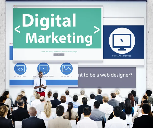 ビジネス人々 およびデジタル マーケティングの概念 — ストック写真