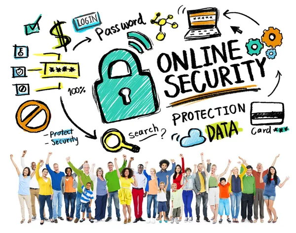 Koncepcji ochrony bezpieczeństwa online — Zdjęcie stockowe