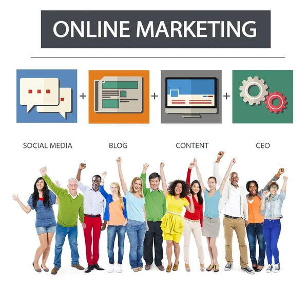 Conceito de Marketing Online — Fotografia de Stock