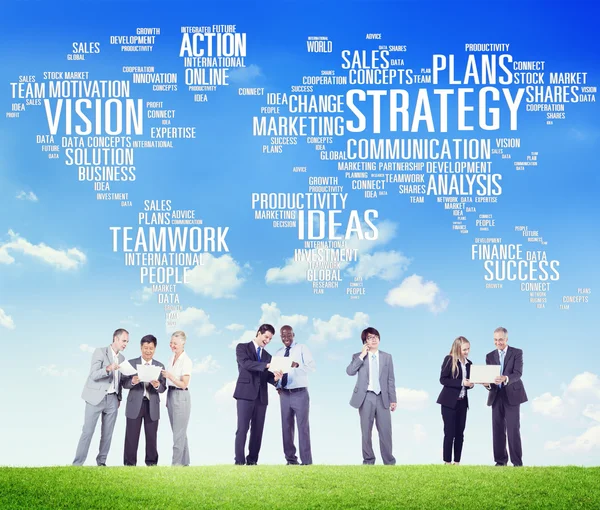 Business people and Planning Strategy Analysis — Stock Photo, Image