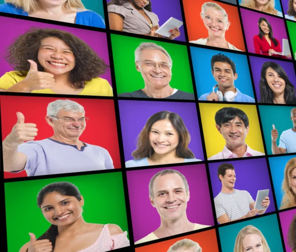 Diversas personas y concepto de trabajo en equipo —  Fotos de Stock