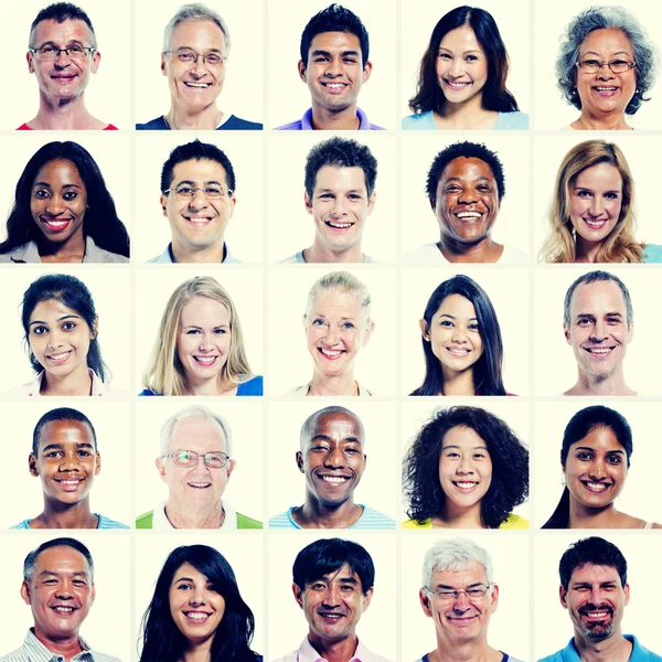 Portret van groep diversiteit mensen Concept — Stockfoto