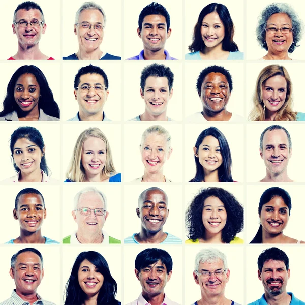 Protrait del concetto di gruppo diversità persone — Foto Stock