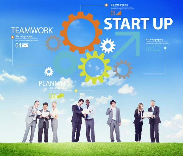 Business people and Startup New Business — Stock Photo, Image