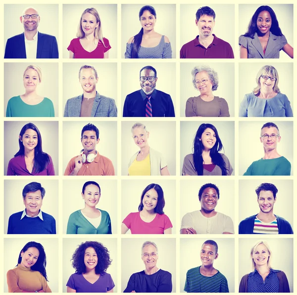 Faces Collection Diversity Concept — Stock Photo, Image