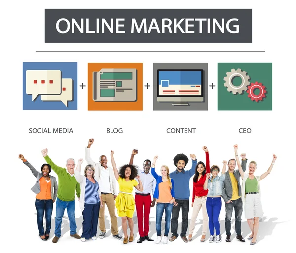 Online Marketing käsite — kuvapankkivalokuva