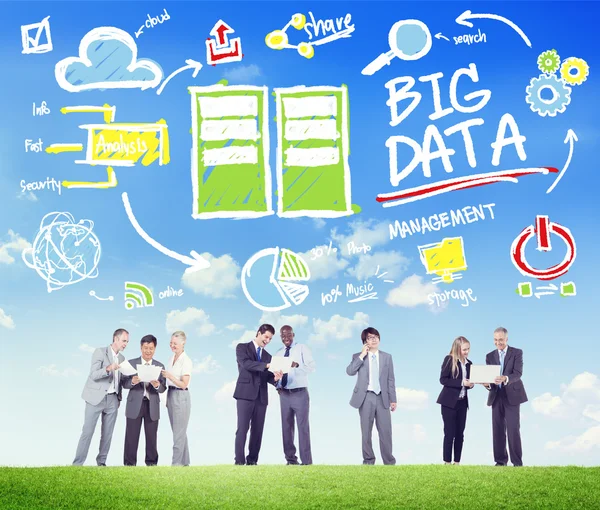 Affärsmän och Big Data koncept — Stockfoto