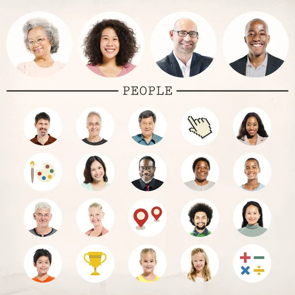 Människor mångfald gemenskapsbegreppet — Stockfoto