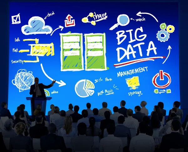 Pessoas de negócios e Big Data — Fotografia de Stock