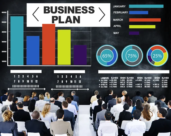 Personas en el seminario sobre el plan de negocios — Foto de Stock