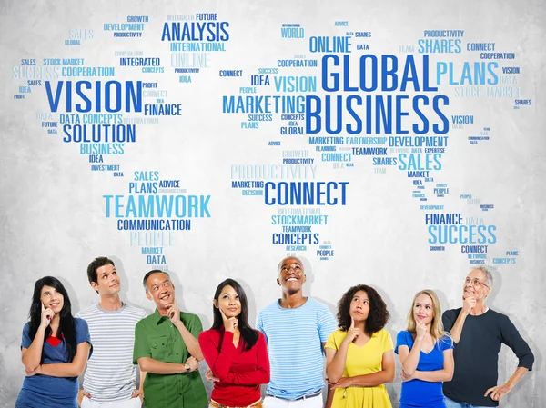 Diverse people and Global Business — Stock Photo, Image