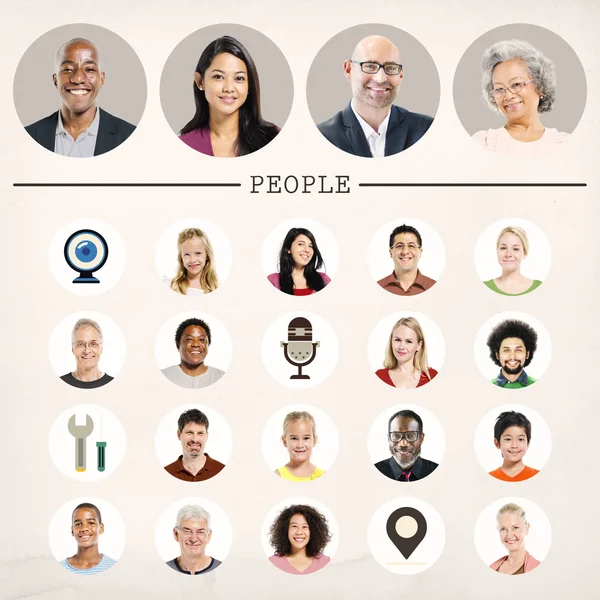 Emberek sokszínűség közösségi koncepció — Stock Fotó